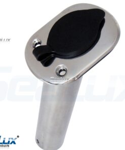 SeaLux Marine 30 Degree Flush Mount Stainless Steel Fishing Rod Holder with Cap and Liner 13 617dQFzkqRL