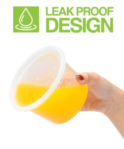 Glotoch 24 Pack 16 oz. (2 Cups) Plastic Food and Drink Storage Containers Set with Lids - Microwave, Freezer & Dishwasher Safe Eco-Friendly, BPA-Free, Reusable & Stackable 16 oz. - 24 Sets 29 617e2pxodbL