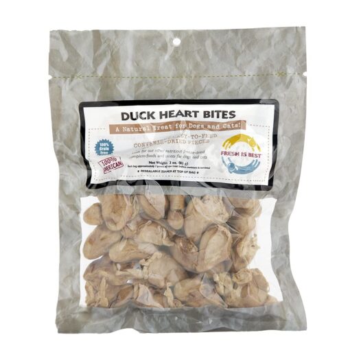 Fresh Is Best - Freeze Dried Healthy Raw Meat Treats for Dogs & Cats - Duck Hearts Duck Heart