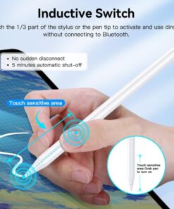 Hastraith Wireless Charging Stylus Pen for iPad, Smart iPad Pencil 2nd Generation with Palm Rejection Tilt Function for Apple iPad Pro 12.9 Inch 3/4/5/6, Pro 11 Inch 1/2/3/4, Air 4/5, Mini 6th Gen 31 617gsFGD07L