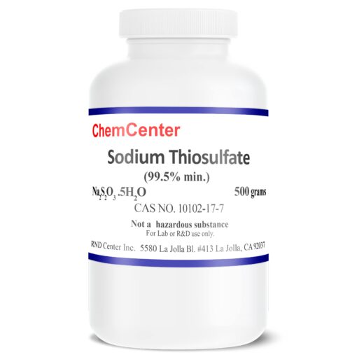 Sodium Thiosulfate, Fine Crystals, 99.5% min, 500 Grams (1.1 lb.)