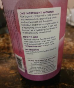 HERITAGE STORE Organic Castor Oil, Glass Bottle, Cold Pressed, Rich Hydration for Hair & Skin, Bold Lashes & Brows | 32oz 32 Fl Oz (Pack of 1) 41 617ivTmm8RL