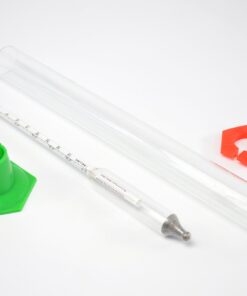 Alternative view of Triple Scale Hydrometer and 13" Glass Hydrometer Test Jar with Stand with Safety Bumpers Home Brewing Beer Brewing Wine Making