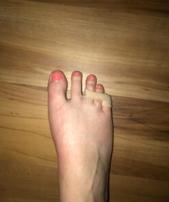 ZenToes Reusable Fabric Buddy Wraps for Broken Toes, Hammertoe Straightener, 4 Count (Beige) Beige 38 617lewVr41L