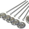 Prest-O-Fit 36923 2-2001 Patio Rug Stakes - Pack of 6 Silver 7 617mpmO 3L