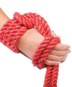 Ravenox Natural Twisted Cotton Rope | Made in The USA | Strong Triple-Strand Cordage for Sports, Décor, Pet Toys, Crafts, Macramé & Indoor Outdoor Use| by The Foot & Diameter (Multiple Color) Red Glitter 1/4 Inch x 50 Feet 13 617mwbFeVWL