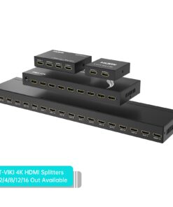 Alternative view of HDMI Splitter 1 in 4 Out, MT-ViKI 1x4 Power HDMI Splitter 4 Ports w/AC Adapter, 4Kx2K@30Hz 3D Full HD Distributor for PS4 Fire Stick HDTV