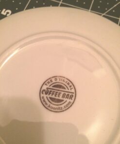 Konitz Coffee Bar Cappuccino Coffee Cups Set with Saucers, White Cappuccino Cups Set of 4 - 6 oz Coffee Cup Set with Saucers, Porcelain Cappuccino Cup 1 Giftboxed Set 37 617or4 4wqL