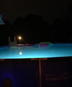 Intex Underwater LED Magnetic Above Ground Wall Pool Light with Magnetic Transmitter and 4 Different Color Options, Multicolor/White Wall Light 49 617rsUMMs8L