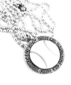 FORGIVEN JEWELRY Baseball Necklace I Can Do All Things Through Christ 8 617vzXqAPZL