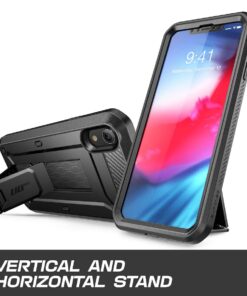 SUPCASE Unicorn Beetle Pro Series Case Designed, with Built-In Screen Protector Full-Body Rugged Holster Case for iPhone XR 6.1 Inch (2018 Release) (Black) Black 32 617wLQj6CaL