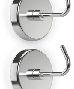 PRIMADA Extra-Strong Set Magnetic Hooks, 2pc, Chrome 17 617yFSd6caL