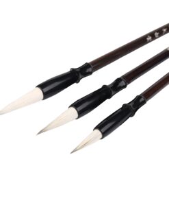 Corciosy Chinese Calligraphy Brush Set -Premium Watercolor Brushes for Kanji, Japanese Sumi, Painting, Drawing, Art Supplies with Roll-up Bamboo Brush Holder 10 Piece/Set 10pcs 26 617ymgD6SjL