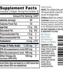 Eniva Omega-3 Fish Oil High EPA/DHA Premium Fish Oil Daily Supplement (60 caps) 15 617ywO05FAL