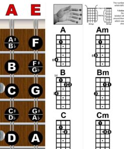 Mandolin Classic Style Easy Chord & Fretboard Note Chart Instructional Poster for Beginners Chords & Notes A New Song Music 11"x17" Classic - 11"x17" 7 618 54tGriL
