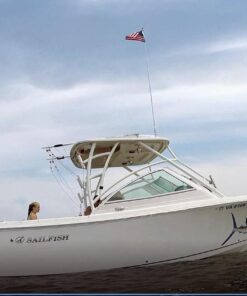 12x18" American Boat Flag - Marine Grade US Flag, Embroidered All Weather Nylon with Reinforced Stitching - for outdoor use, Made In USA 28 618 Q1YV6L