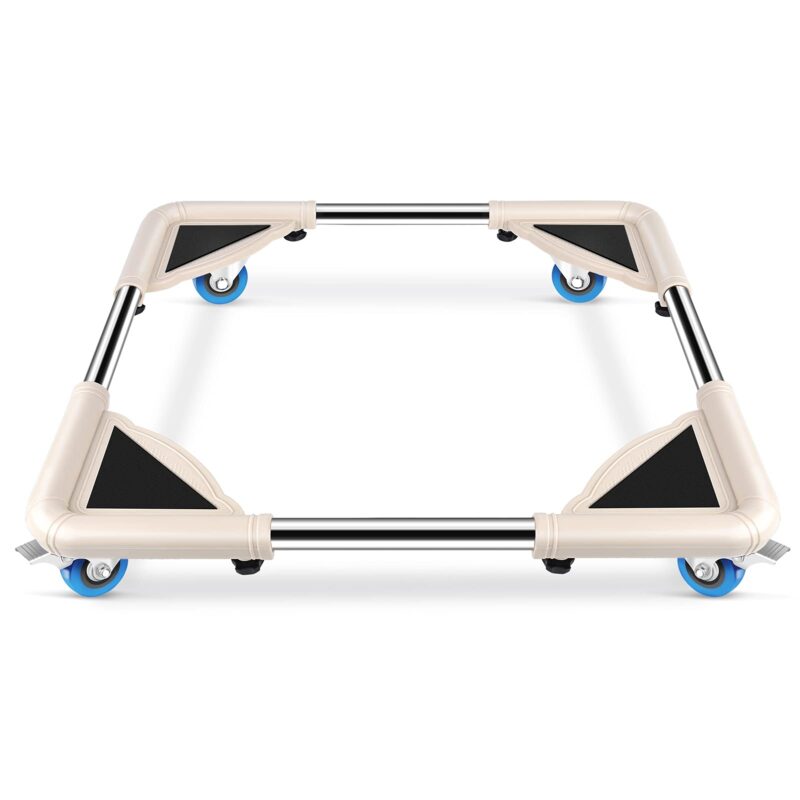 Catalog 4 SPACECARE Mobile Roller with 4 Locking Wheels - Adjustable Furniture Dolly Washing Machine Stand Refrigerator Base Moving Cart Off White