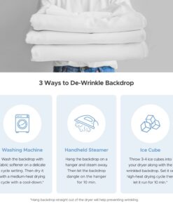 Julius Studio 6 x 9 ft. (72 x 108 inch) Pure White Backdrop Screen, 100% Pure Seamless Background, High Density 150 GSM Fabric with Elastic String Clips for Photo Video Streaming Studio, JSAG103 28 6182E05T9gL