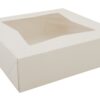 Southern Champion Tray 24133 White Paperboard Window Bakery Box, 9". Length x 9" Width x 2-1/2" Height (Case of 200) 9" x 9" x 2-1/2" 3 6182stm7FjL
