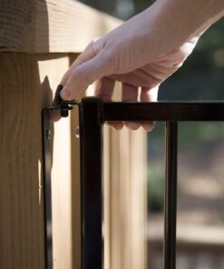 Cardinal Gates SS30OD Outdoor Baby Gate for Stairs - Adjustable Outdoor Dog Gate - Aluminum Safety Gate for Kids & Pets - Can be Installed at Angles - 27 to 42.5 Inches Wide - Black 27 61864iE3MuL