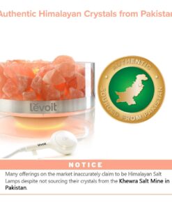 LEVOIT Aria Himalayan Salt Lamp, Pink Rock Large Crystal Natural Himilian Gift Night Light (ETL Certified) Touch Dimmer, 8.5lbs 35 6187g4H1SgL