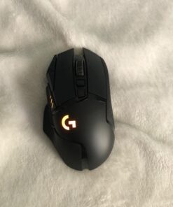 Logitech G502 Lightspeed Wireless Gaming Mouse with Hero 25K Sensor, PowerPlay Compatible, Tunable Weights and Lightsync RGB - Black 62 618BMFOuSFL