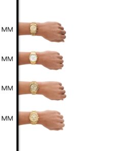 Michael Kors Lexington Men's Watch, Stainless Steel Bracelet Watch for Men Gold Steel 28 618BhSA1TyL