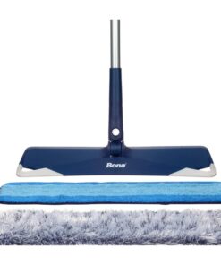 Bona Premium Microfiber Floor Mop for Dry and Wet Floor Cleaning - Includes Microfiber Cleaning Pad and Microfiber Dusting Pad - Dual Zone Cleaning Design for Faster Cleanup Standard 29 618EyOqYYsL