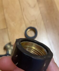 IPOW Solid Brass Body Backyard 2 Way Y Valve Garden Hose Connector Splitter Adapter + Extra 4 Rubber Hose Washers with Comfort Grip, 2 Pack Yellow + Black 18 618HsGyybJL