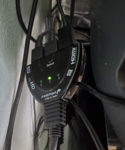 Fosmon 4K HDMI Switch 3 in 1 out 4K@30Hz, 3-Port HDMI Splitter Hub Switcher Auto Switching UHD 3D HDR HD 1080P HDCP, for HDTV, PS5/4, Xbox, Fire Stick 3-Port / 4K@30Hz 27 618J4T1ZYfL