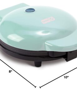 DASH 8” Express Electric Round Griddle for for Pancakes, Cookies, Burgers, Quesadillas, Eggs & other on the go Breakfast, Lunch & Snacks - Aqua 35 618JSlVOXcL
