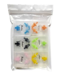 Zooshine 6 Sets Waterproof Silicone Swimming Earplugs Nose Clip Plugs,Ear & Nose Protector Swimming Sets Box Package 18 618JYIQmIbL