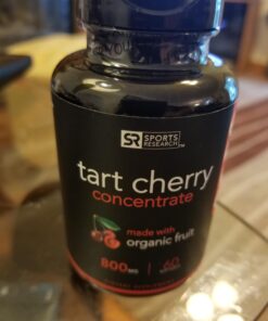 Sports Research Tart Cherry Concentrate - Made from Montmorency Tart Cherries - Non-GMO & Gluten Free (60 Liquid Softgels) 32 618JlLWUML