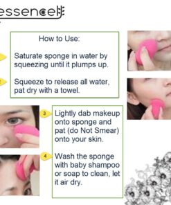 Essencell Cosmetic Pro Makeup Blender Sponges 2pc Pack - Easily Blend Liquid Foundation,Highlight and Contour-Flawless Sponge Applicator 2 Count (Pack of 1) 21 618KFalLsFL 1