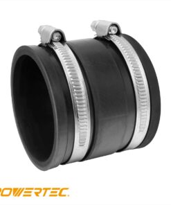 POWERTEC 70148 2-1/2 Inch Dust Control Flex Cuff with Steel Hose Clamps, Hose Connector Rubber Cuff Coupler for Woodworking Dust Collection Fittings, Dust Collector Accessories & Machinery, 1 pack 2-1/2-Inch 19 618MRbV7OrL