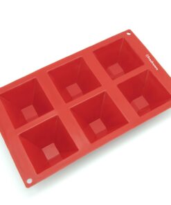 Alternative view of Freshware 6-Cavity Pyramid Shape Silicone Mold for Soap, Cake, Bread, Cupcake, Cheesecake, Cornbread, Muffin, Brownie, and More