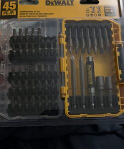 DEWALT Screwdriver Bit Set with Tough Case, 45-Piece (DW2166),Grey/Silver Screwdriving Set With Tough Case 45-Piece Screwdriving Set 47 618NQ4kMsL