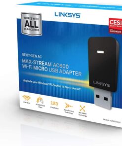 Linksys USB Wireless Network Adapter, Dual-Band wireless Adapter for PC, 600Mbps (AC600) Speed - WUSB6100M 13 618Ptrsd0ZL