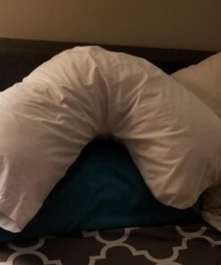 DMI Body Pillow, Side Sleeper Pillow and Pregnancy Pillow with Contoured Support to Eliminate Neck, Back, Hip, Joint Pain and Sciatica Relief with Removable Washable Cover, Firm, U Shape Neck Pillow Half Body Pillow 41 618QI2N46L