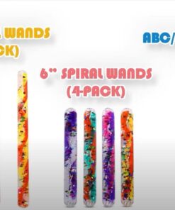 Playlearn 4pk 12.5” Spiral Glitter Wands - Wide Diameter - Sensory Wands for Kids - Glitter Tube Wonder Wand - Calming Toys - Large Size 14 618Ra6GN3CL