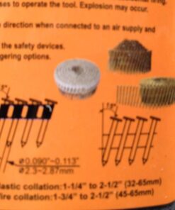 Freeman PCN65 Pneumatic 15 Degree 2-1/2" Coil Siding Nailer with Adjustable Metal Belt Hook Gun 41 618SsUfYzL