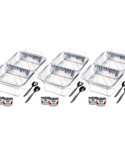 Alternative view of Sterno 70222 24-Piece Disposable Party Set, One Size, Silver
