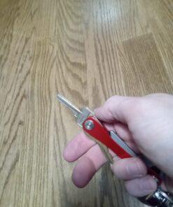 KeySmart Key Holder for Keychain Key Ring - Compact Key Organizer Key Chain Key Case, Minimalist Pocket-Sized EDC Keychain, Loop Piece for Car Fobs, Expandable (up to 14 Keys, Red) 39 618TR1CqEaL