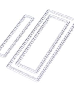 Buytra 8 Pieces Die Cuts Metal Cutting Dies Stencil for Card Making Scrapbooking Album Paper DIY Crafts, Rectangle Shape 15 618Tgn4fhkL