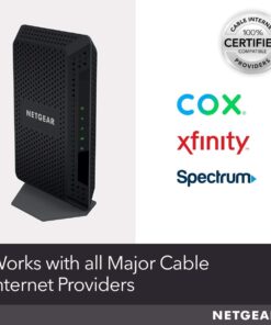 NETGEAR Cable Modem CM600 - Compatible with Cable Providers Including Xfinity by Comcast, Spectrum, Cox | for Cable Plans Up to 400 Mbps | DOCSIS 3.0 | 24x8 22 618Twf1emJL