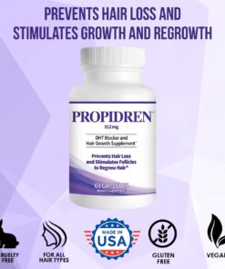 Propidren by HairGenics - DHT Blocker & Hair Growth Capsules to Prevent Hair Loss & Stimulate Hair Follicles, to Stop Hair Loss & Regrow Hair. Proprietary Anti-Hair Loss & Hair Regrowth Treatment. 22 618U1U5TX2L 1