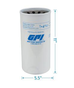 Alternative view of GPI Particulate Fuel Filter Kit for use with Fuel Transfer Pumps, 40 GPM (151 LPM), 30 Micron, 1 Inch Aluminum Adapter, 3 Pipe Nipples, 2 Galvanized Elbows (GPI Genuine Accessory 133537-01)