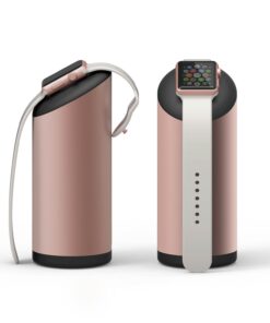 elago W Charging Stand Compatible with Apple Watch Series Ultra2/Ultra/9/8/7/6/SE/5/4/3/2/1/SE (49mm, 45mm, 44mm, 42mm, 41mm, 40mm, 38mm) - Premium Aluminum, Fits Within Car’s Cupholder (Rose Gold) Rose Gold 16 618XzVz goL