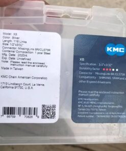 KMC X8.99/X8 Bicycle Chain (1/2 x 3/32-Inch, 116L, Silver) 1 37 618ZqZcyaoL
