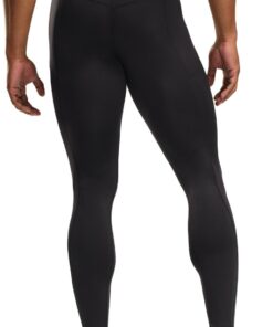 TSLA 1 or 2 Pack Men's Thermal Compression Pants, Athletic Sports Leggings & Running Tights, Wintergear Base Layer Bottoms X-Small 2pack Dim Tights Black/Black 11 618aLSmah4L